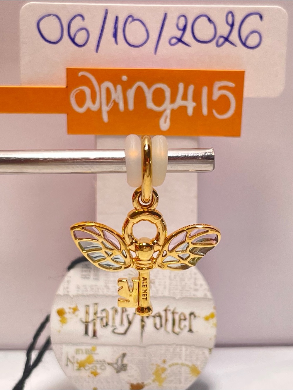 Pandora Harry Potter Winged Key Pendant - Picture 2 of 14